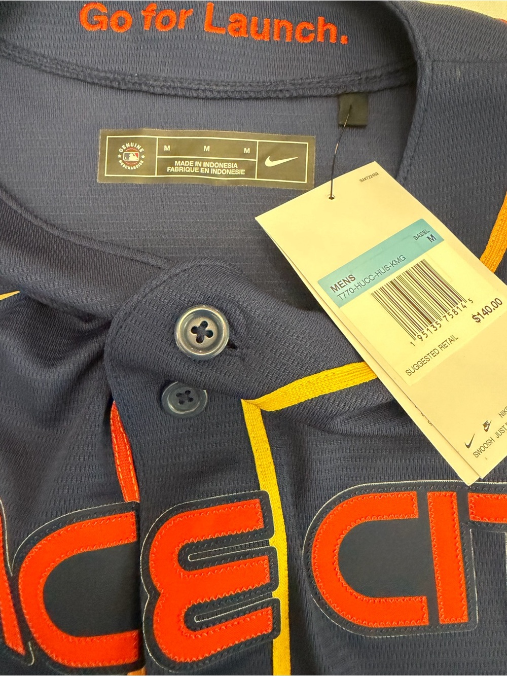 Houston Astros Jersey City Connect Space City Med NWT.   “NO NAME ON BACK” - Picture 5 of 9